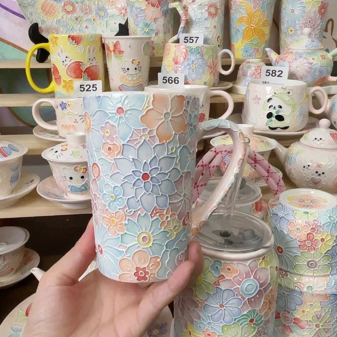 瓷片万花马克杯105号号号