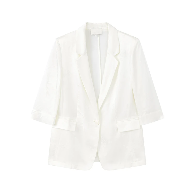 【女乔专属】醋酸提花西装外套N2049