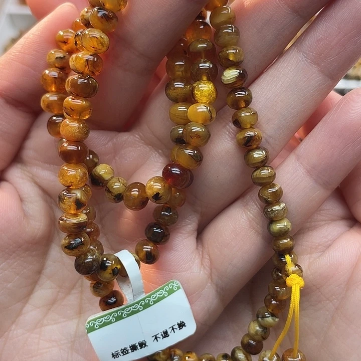 琥珀未镶嵌裸石花蜡6