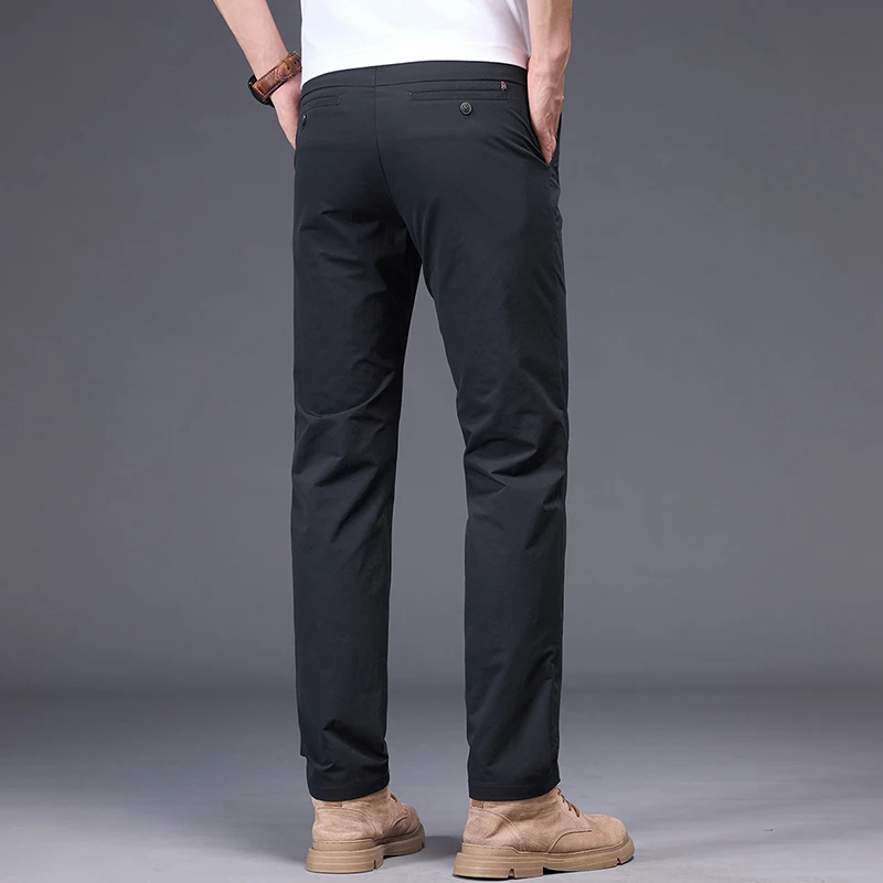 【九分/长裤夏季新款】男士弹力宽松直筒百搭轻奢弹力休闲裤子1558