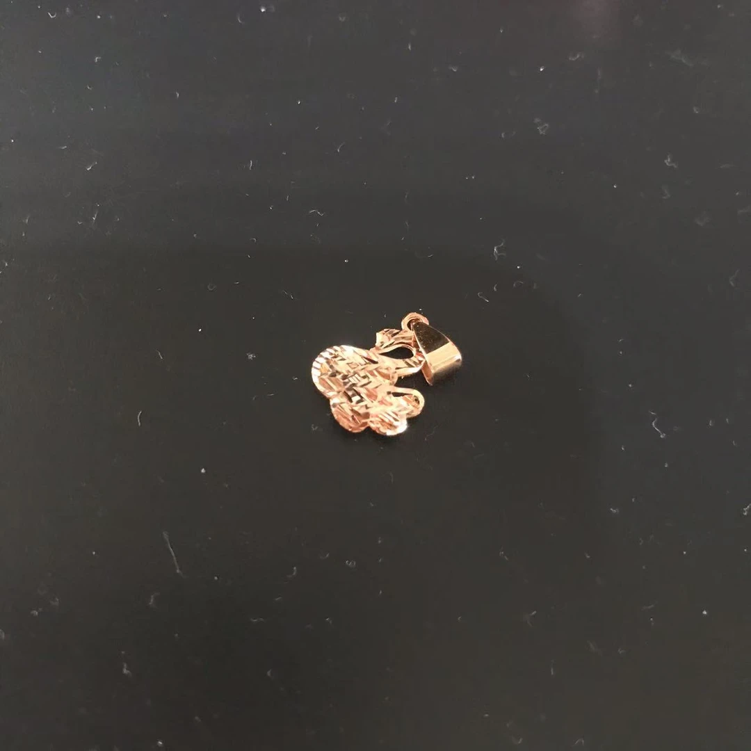 14k玫瑰金小天鹅吊坠