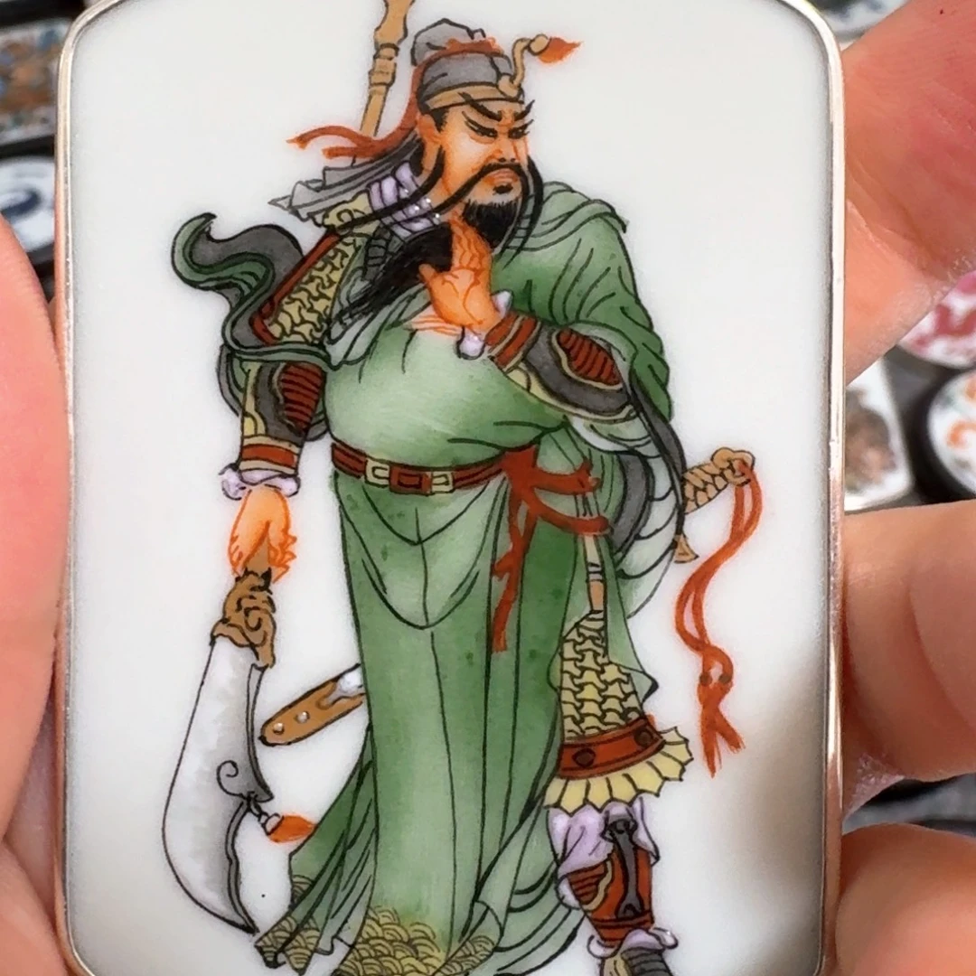 大***赁瓷片关二爷挂件一个