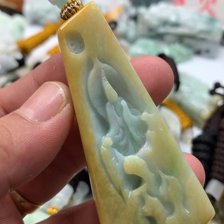 翡翠未镶嵌颈饰保真天然a货翡翠