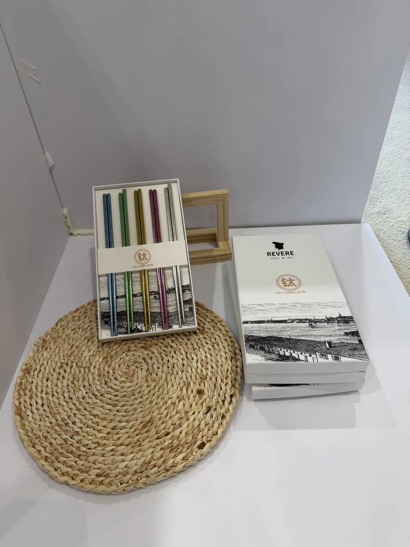 REVERESINCE 1801正品授权结晶纯钛筷1盒5双