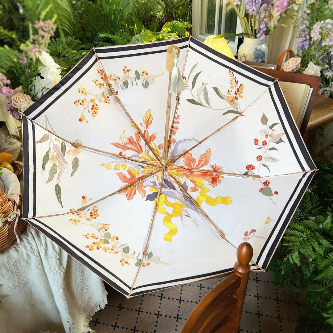 双层加厚太阳伞防晒防紫外线晴雨两用加大加固金胶折叠雨伞upf50+
