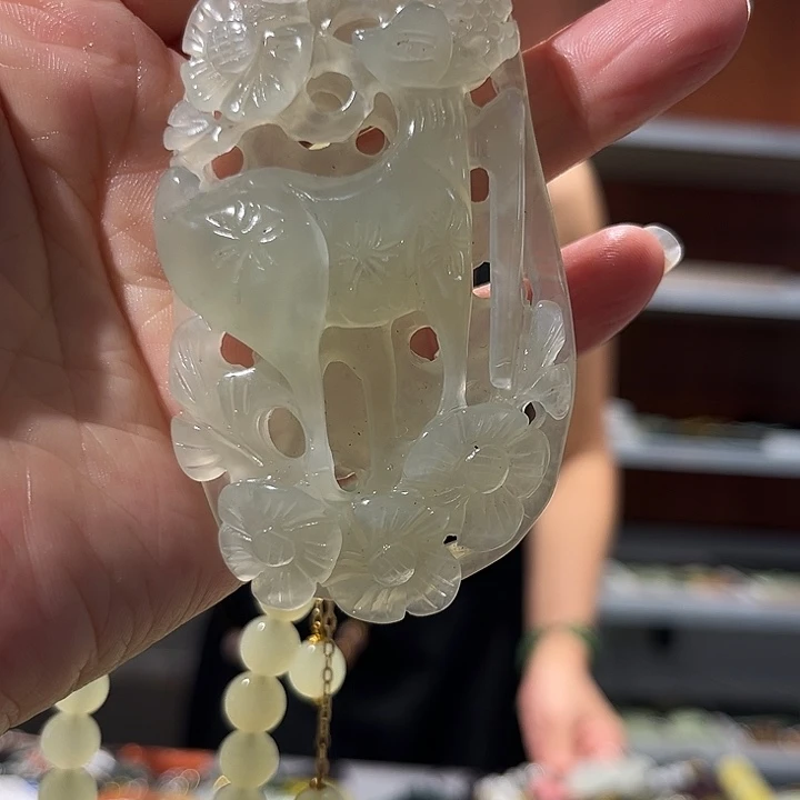 未镶嵌岫玉毛衣链