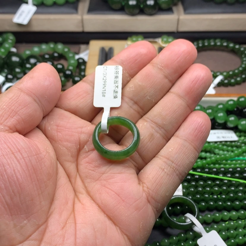 【闪购商品】未镶嵌戒圈和田玉（碧玉）?****?18