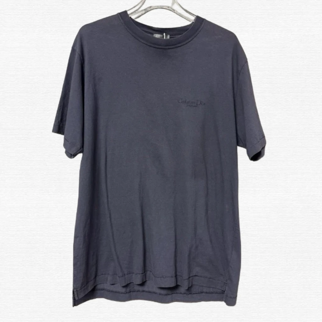 99新 DIOR/迪奥 经典刺绣logo 短袖T恤/L码/70893