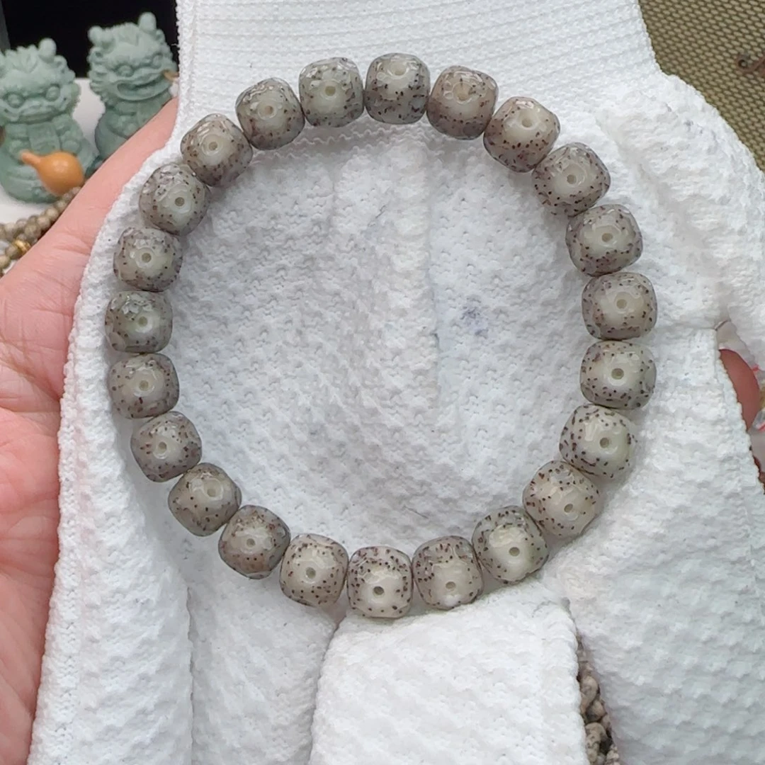 手串星月菩提灰冰精工空啄无相10*9