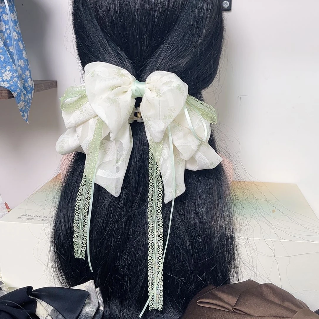 皮质非金属蝴蝶结发夹