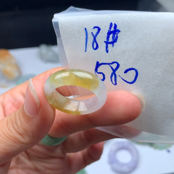 未镶嵌戒指翡翠戒圈