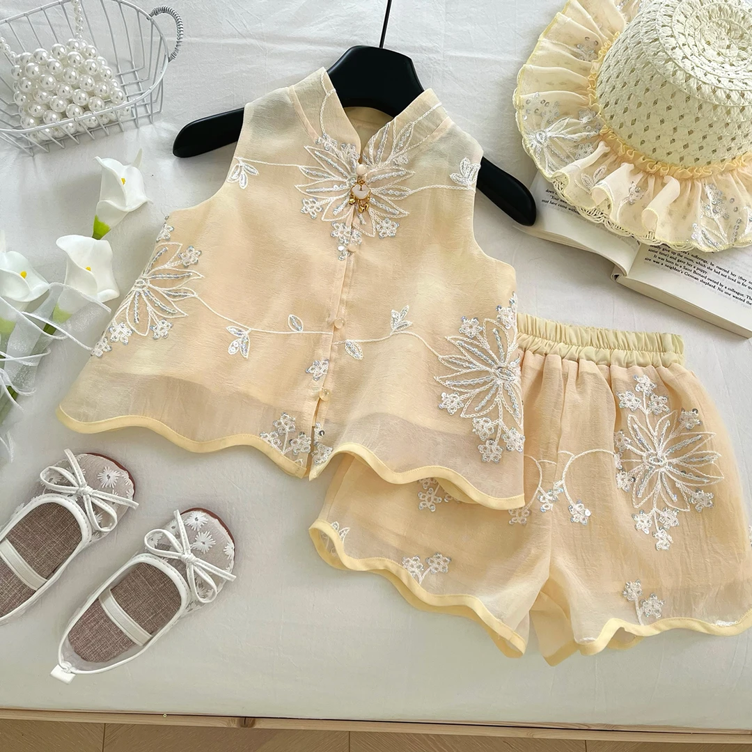 女童洋气新中式国风两件套SA3091