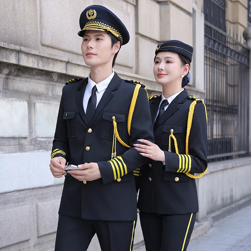 职业装男女同款形象岗礼仪服鼓乐队礼服保安物业售楼制服工装套装