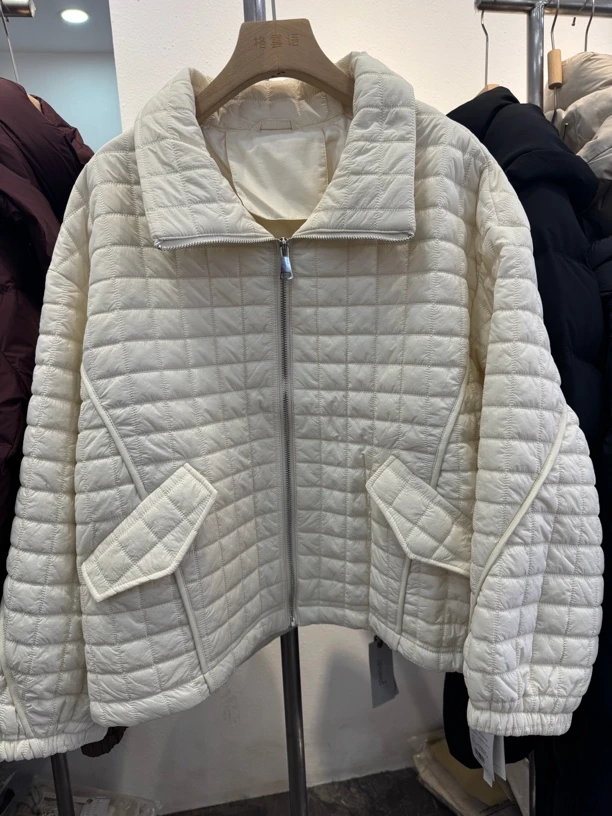 88059-1新款时尚宽松休闲翻领下摆抽绳百搭棉衣外套