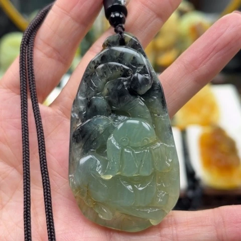岫玉未镶嵌挂件挂件