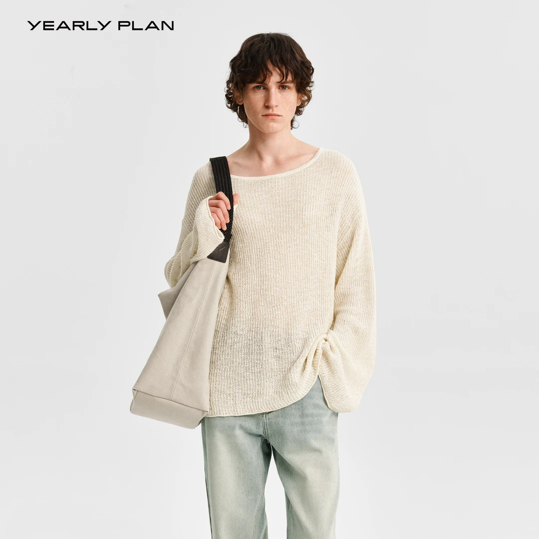 YEARLY PLAN 25Spring 随性简练干爽透气毛织罩衫上衣 2874