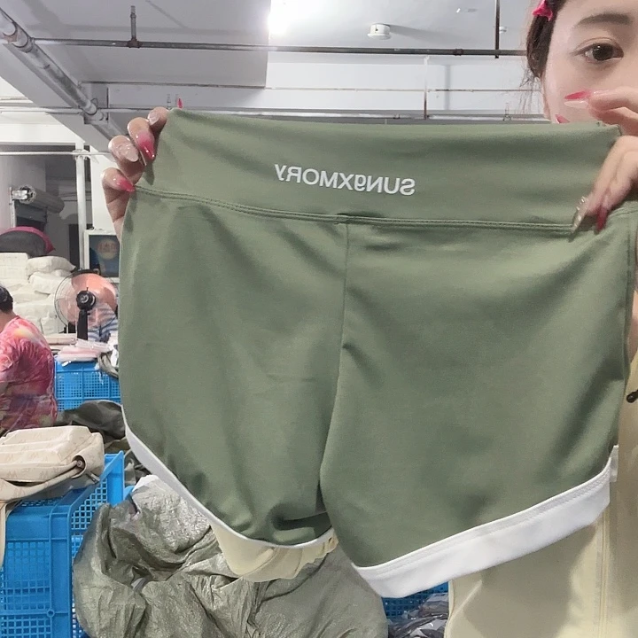 聚酯纤维（涤纶）三分鲨鱼裤打底裤瑜伽裤高腰