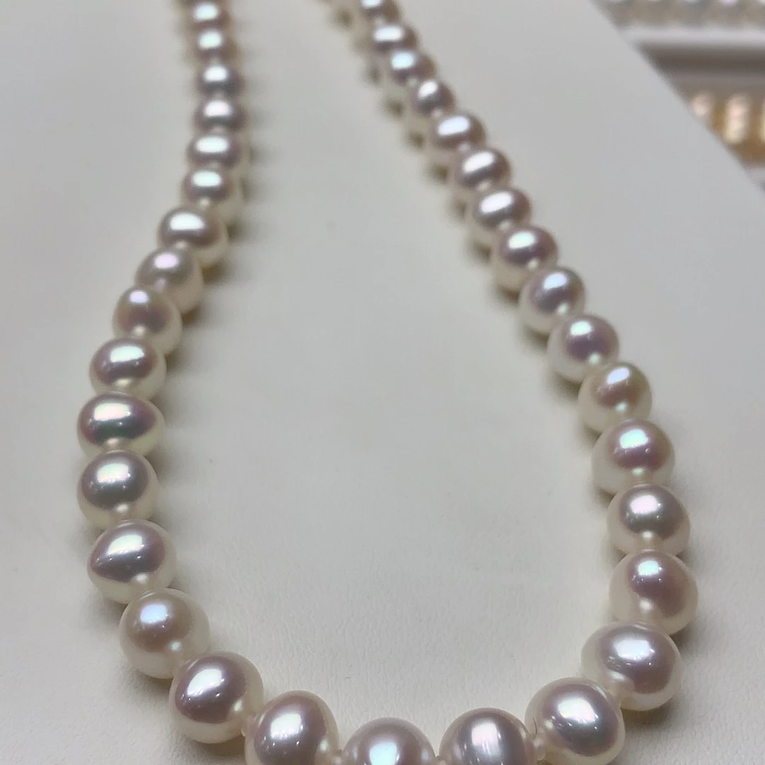 淡水珍珠银S925镶嵌颈饰