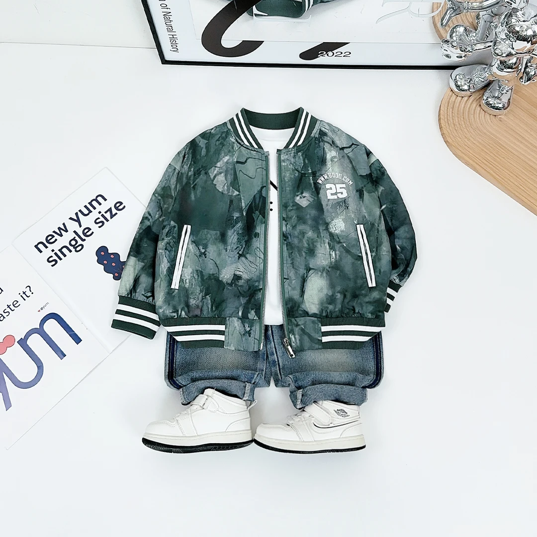 男童外套春秋款儿童棒球服2025新款春装潮 BDC25677 悠悠童话童装