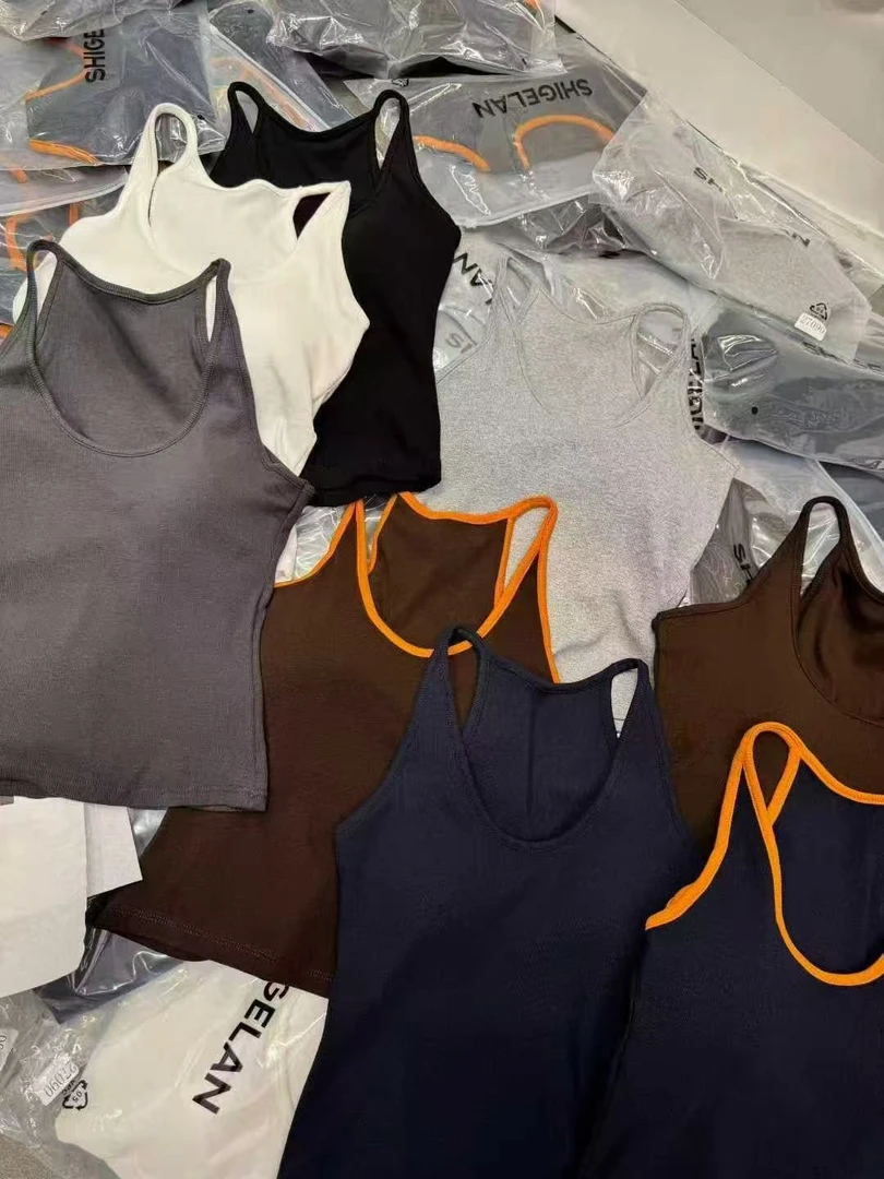 诗歌兰背心女2025新款夏季百搭背心时尚修身工字背心高弹力打底