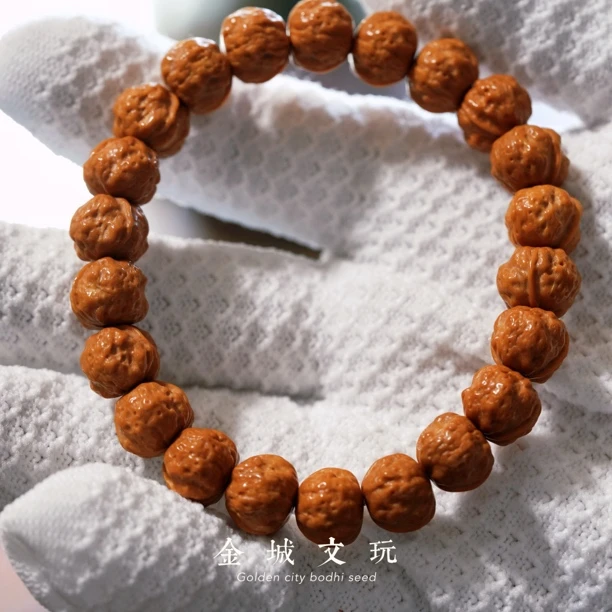 【大师级】精雕全品无瑕疵无泡药蟾宗猴头核桃文玩手串11mm