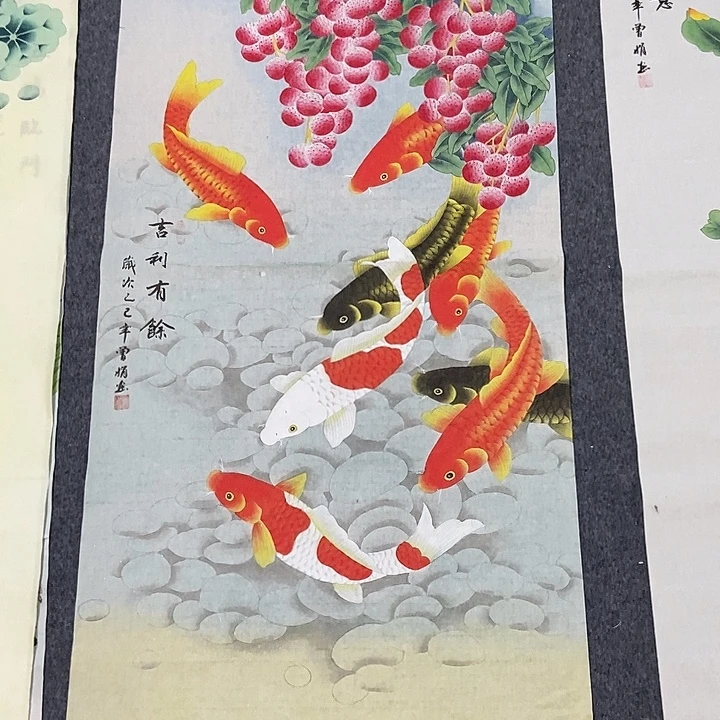 国画四尺工笔花鸟一副