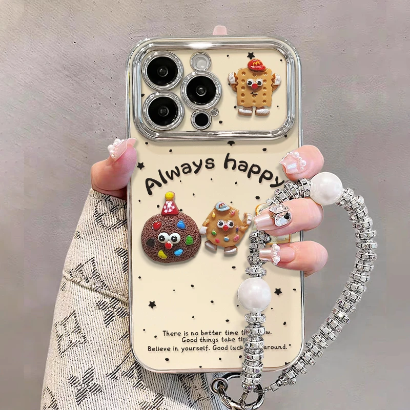 小饼干适用苹果15华为vivo/oppo小米iPhone16电镀大视窗手机壳