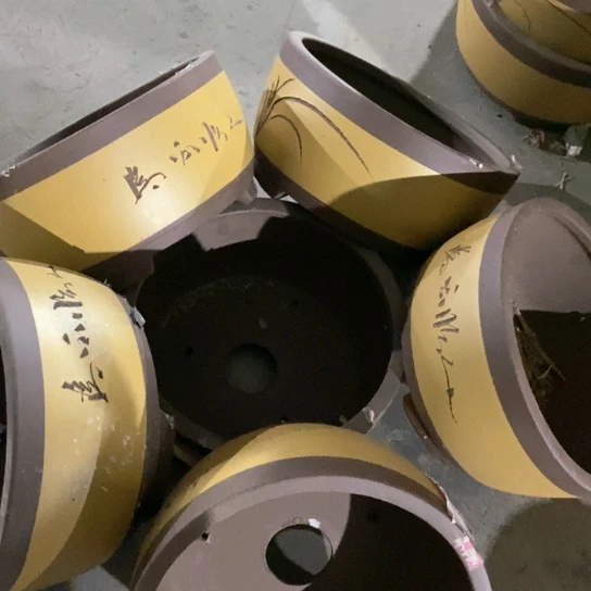 紫砂花盆100-6。 22-11