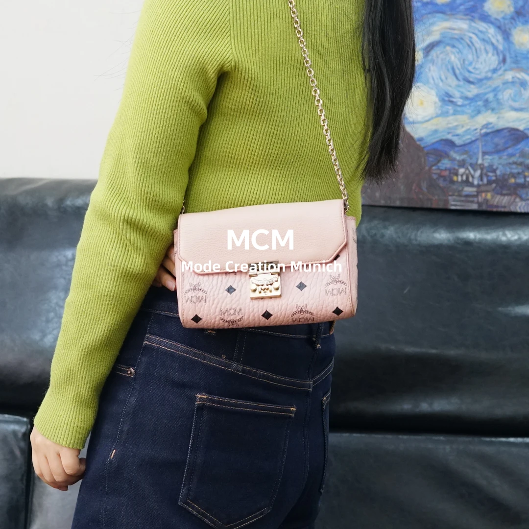 95新 MCM 粉色链条包/SD01503047/3047
