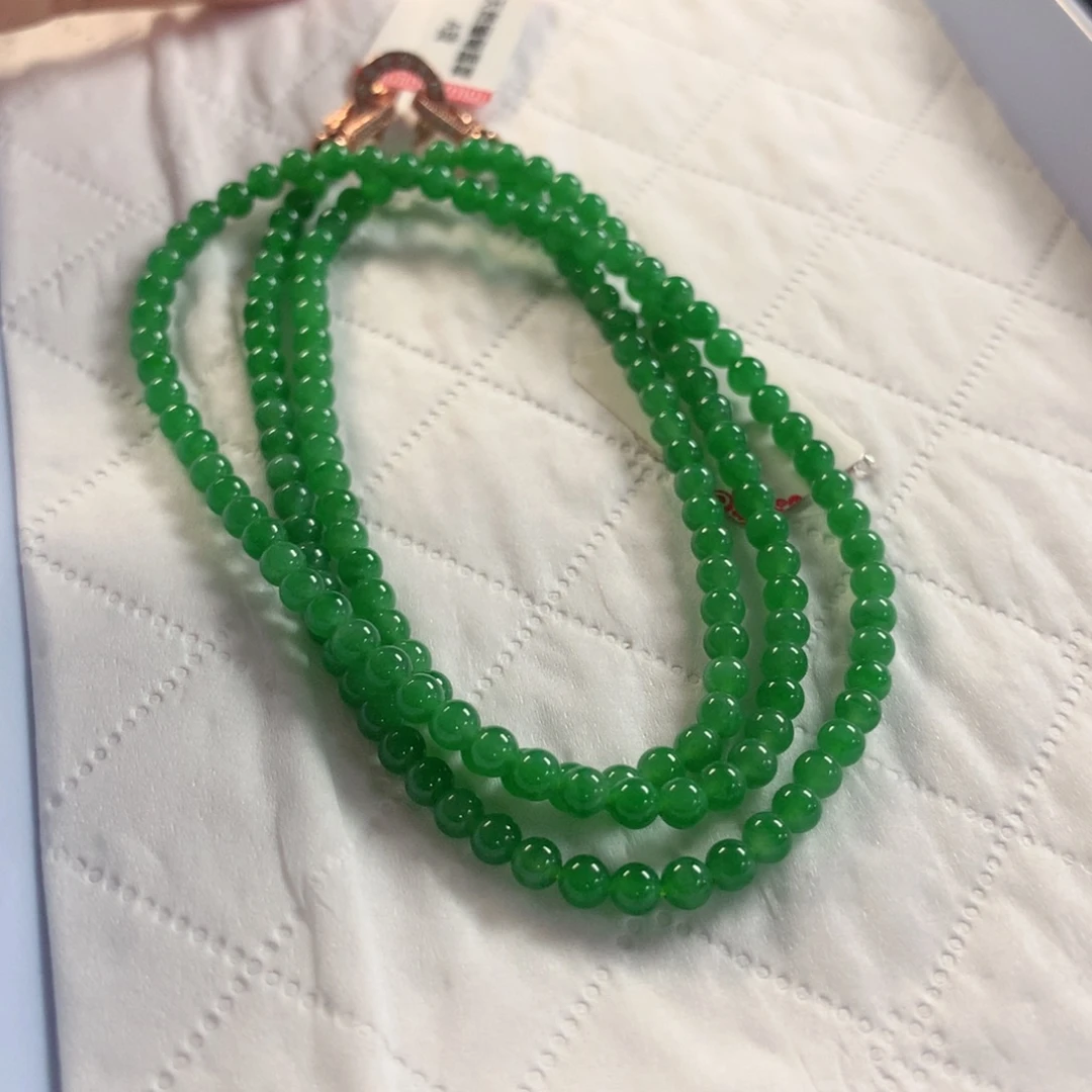 翡翠未镶嵌颈饰项链