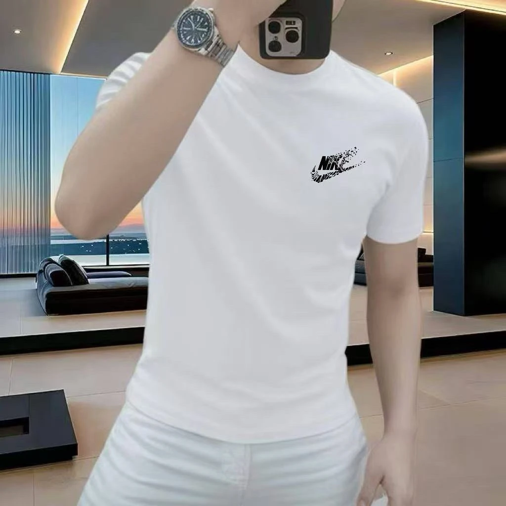 2025新款赛络纺男士高品质纯棉短袖时尚潮流百搭T恤潮爆服饰220