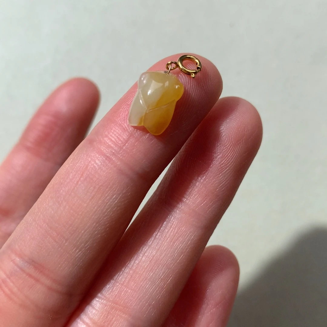 翡翠18K金镶嵌颈饰知鸟