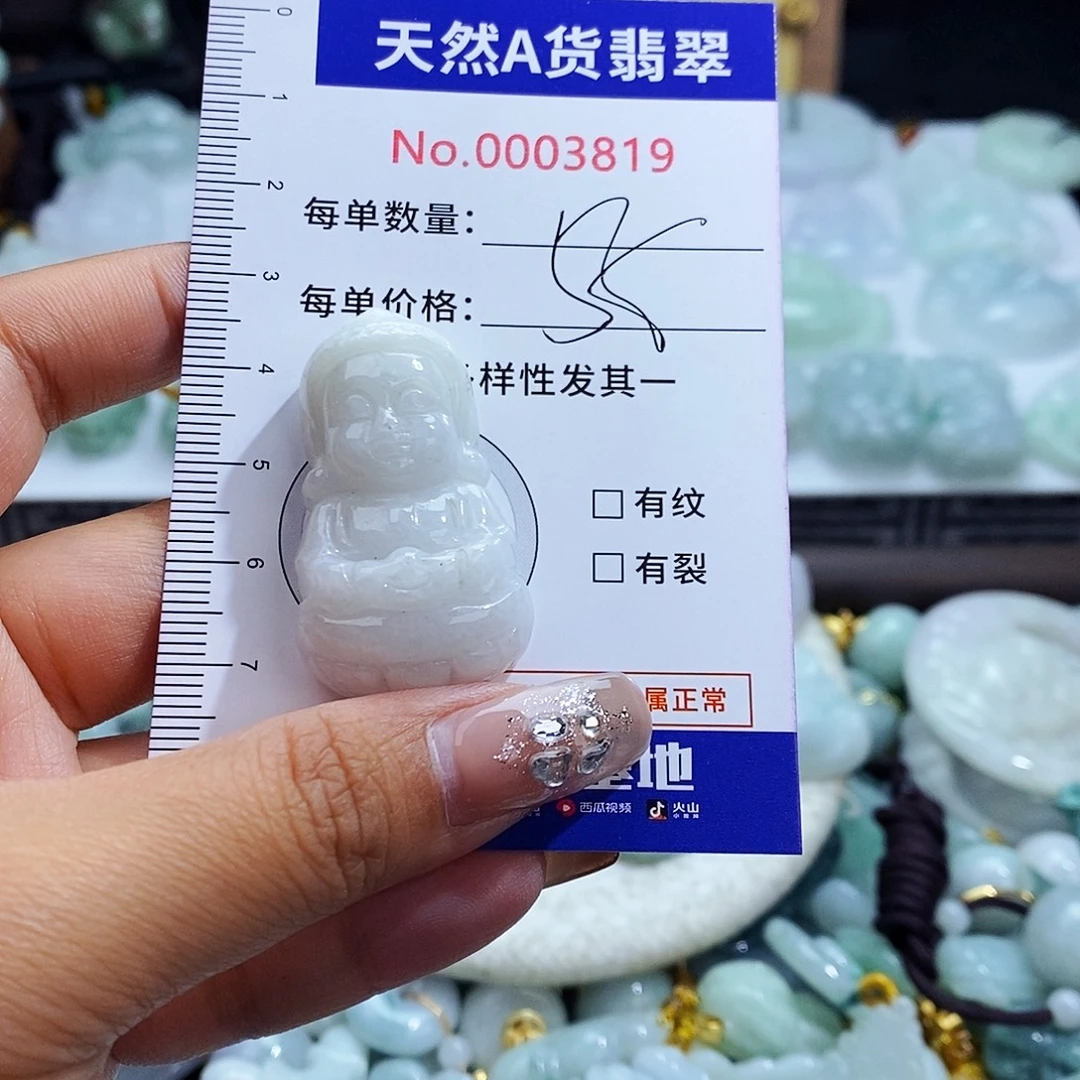 翡翠未镶嵌毛衣链3819