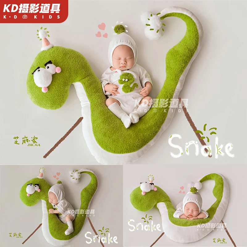 xz-15摄影道具新生儿蛇年主题满月宝宝衣服服装拍照儿童影楼