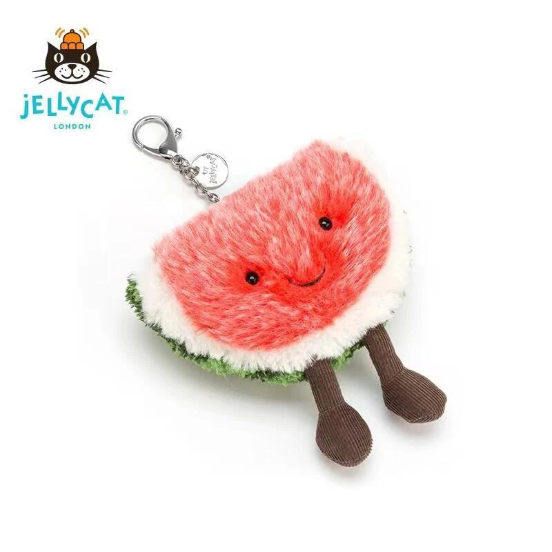 英国Jellycat趣味西瓜包包挂饰毛绒玩具挂件钥匙扣送礼小挂饰