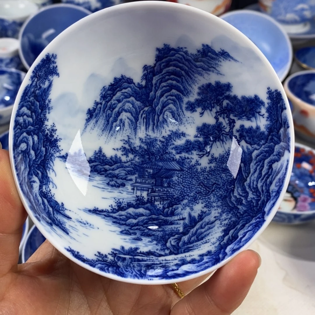 青花山水主人杯杯