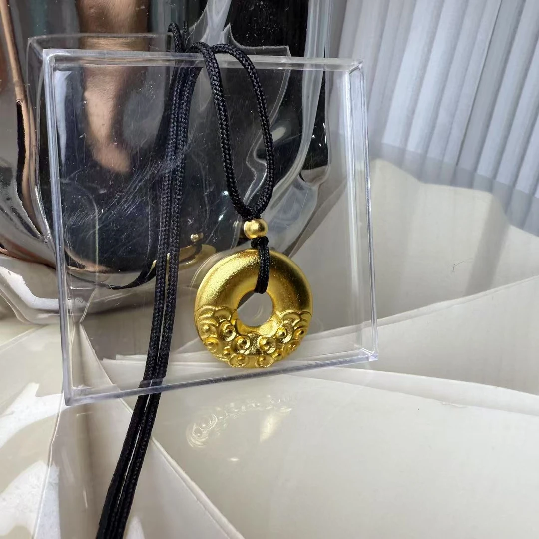 【祥云平安扣吊坠】祥云平安扣搭配路路通转运珠编绳精美