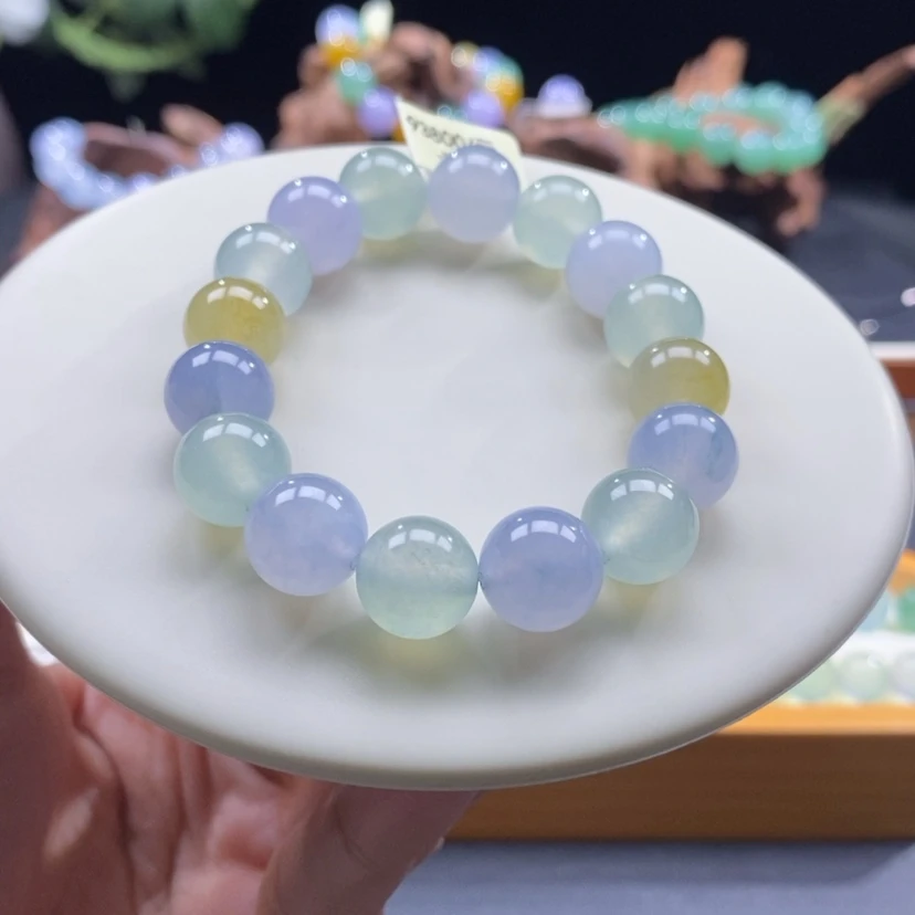 【闪购商品】翡翠手串未镶嵌糖果色手串卡12
