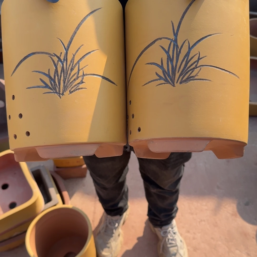 紫砂花盆口径14.18口径