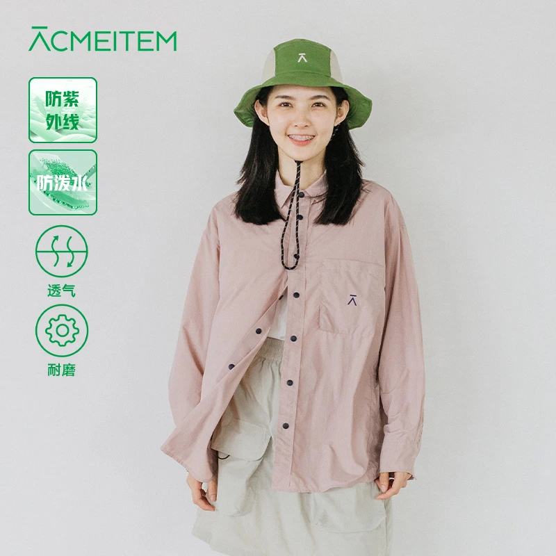 ACMEITEM爱棵米 户外情侣轻量防泼水休闲衬衣轻薄防晒衬衫男女