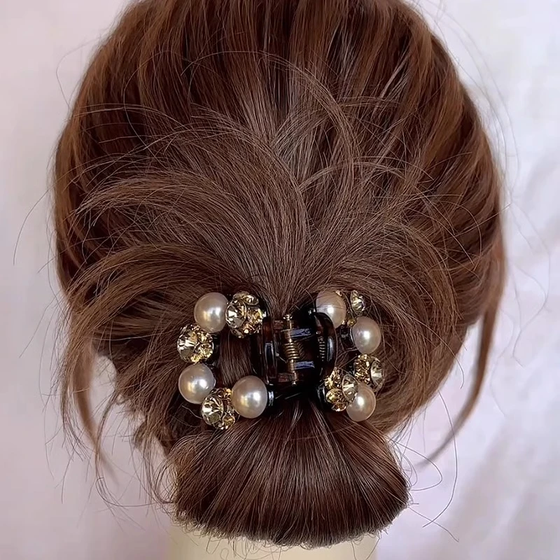 气质百搭发夹韩版珠珠高级感小抓夹女半扎发卡精致短发鲨鱼夹发饰