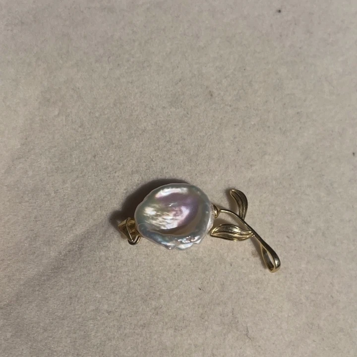 淡水珍珠吊坠(不含链)银S925镶嵌