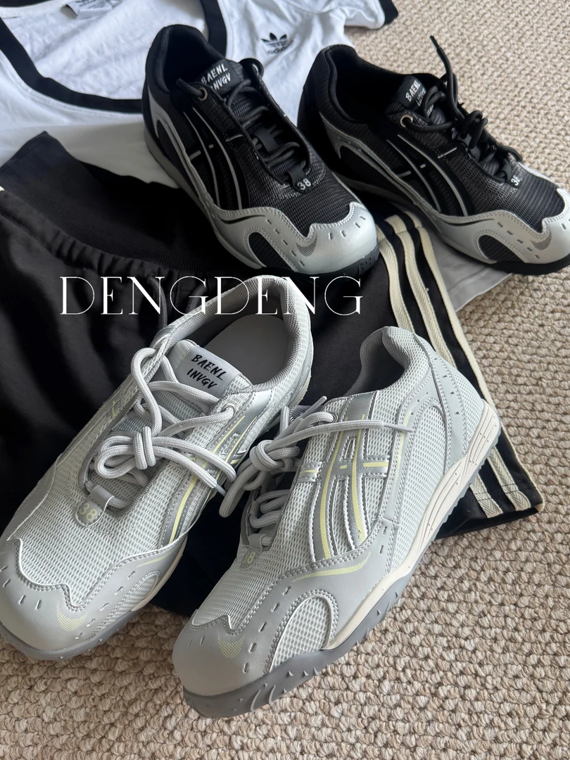 【DENG】2025机能网面休闲鞋透气运动时尚百搭韩系3.5CM轻便慢跑鞋