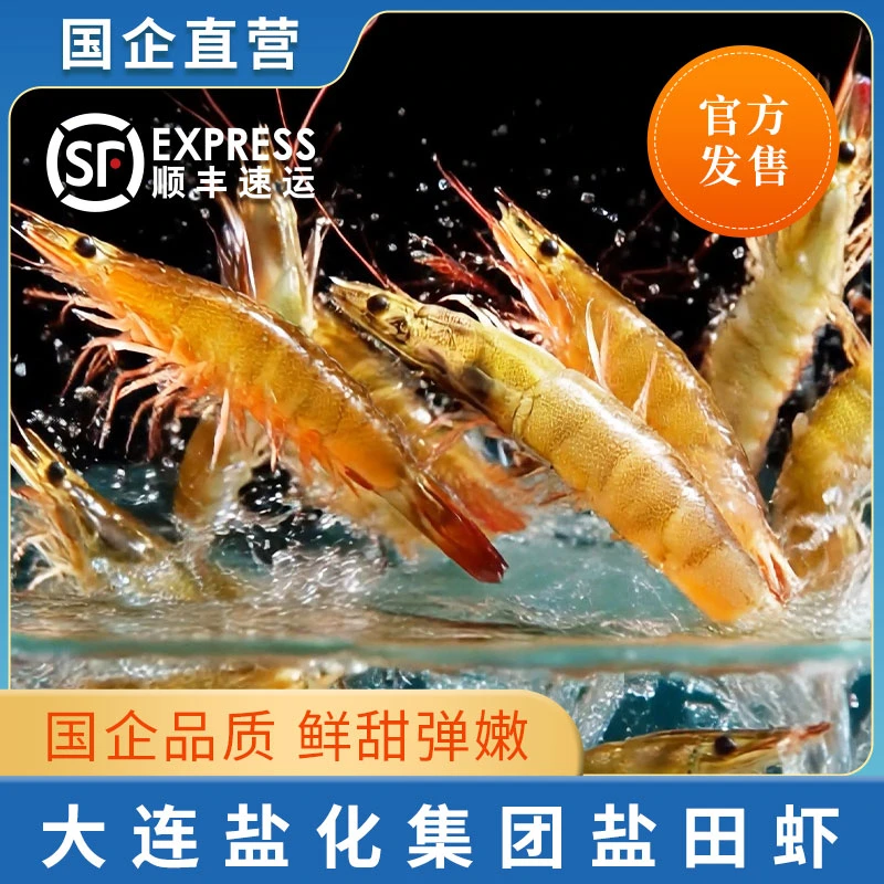 【活虾速冻】3/6/9斤复州湾盐场盐田虾(平均30-40只/斤)【有大有小】