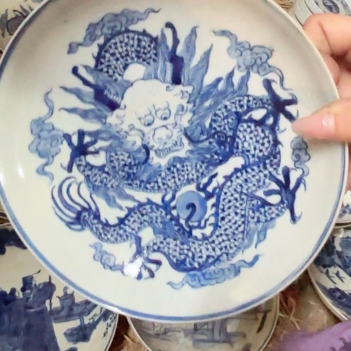 摆件景德镇高温陶瓷龙纹