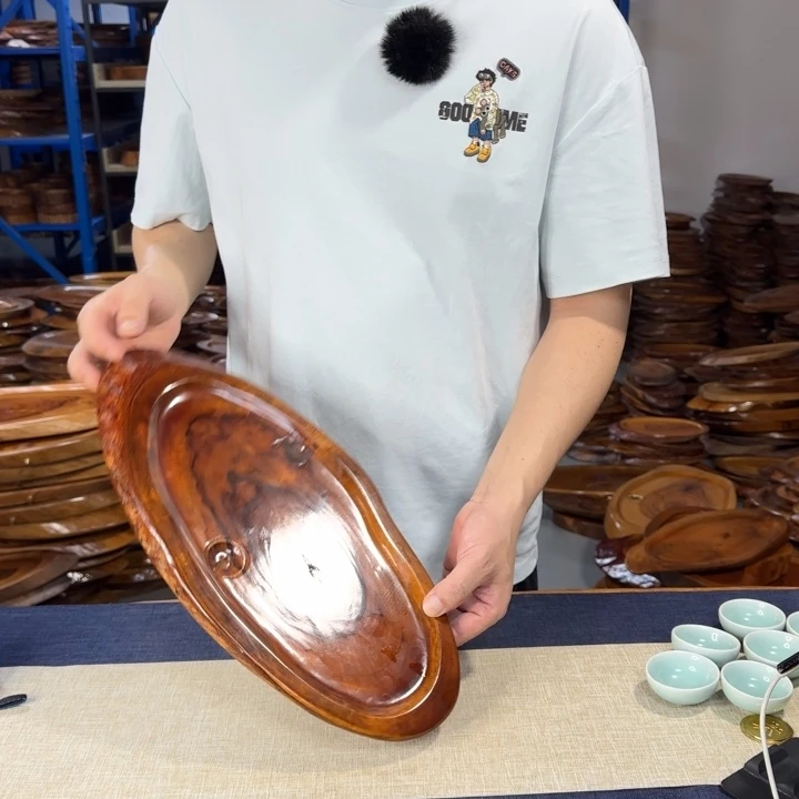 香樟木排水茶盘42*20