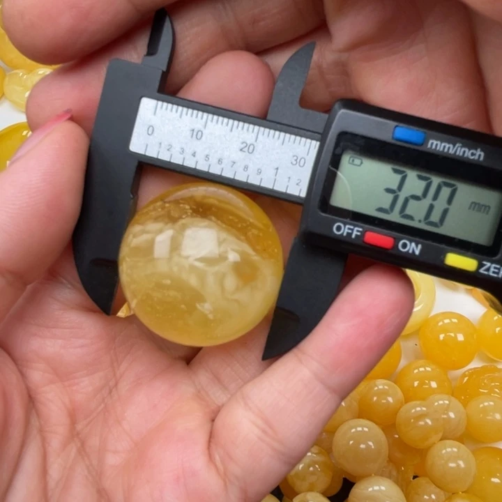 裸石蜜蜡未镶嵌蜜蜡32圆珠