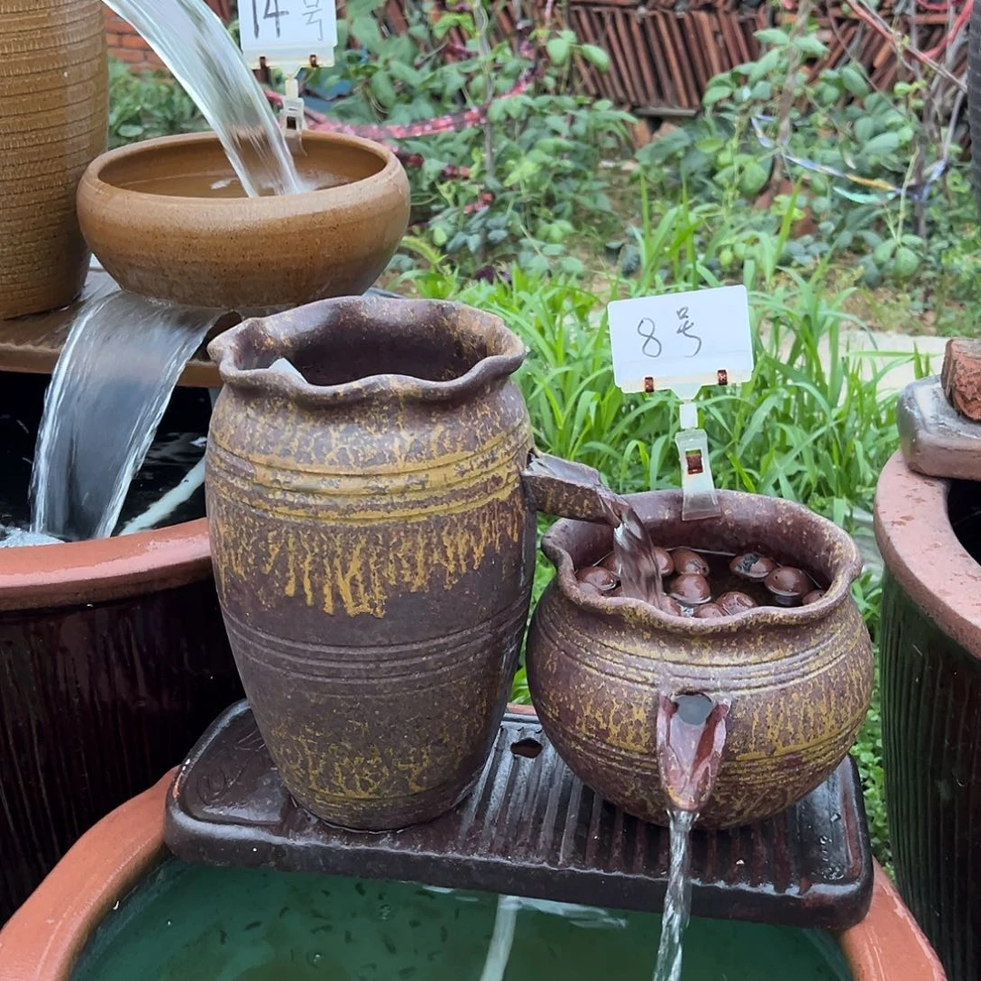 紫砂花盆流水+6瓦泵软管+45长板