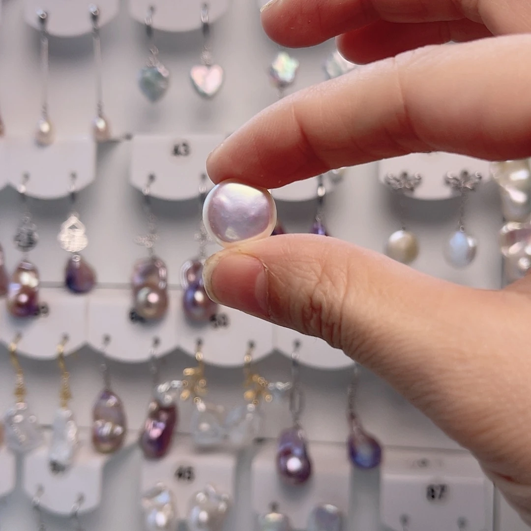 淡水珍珠银S925镶嵌颈饰