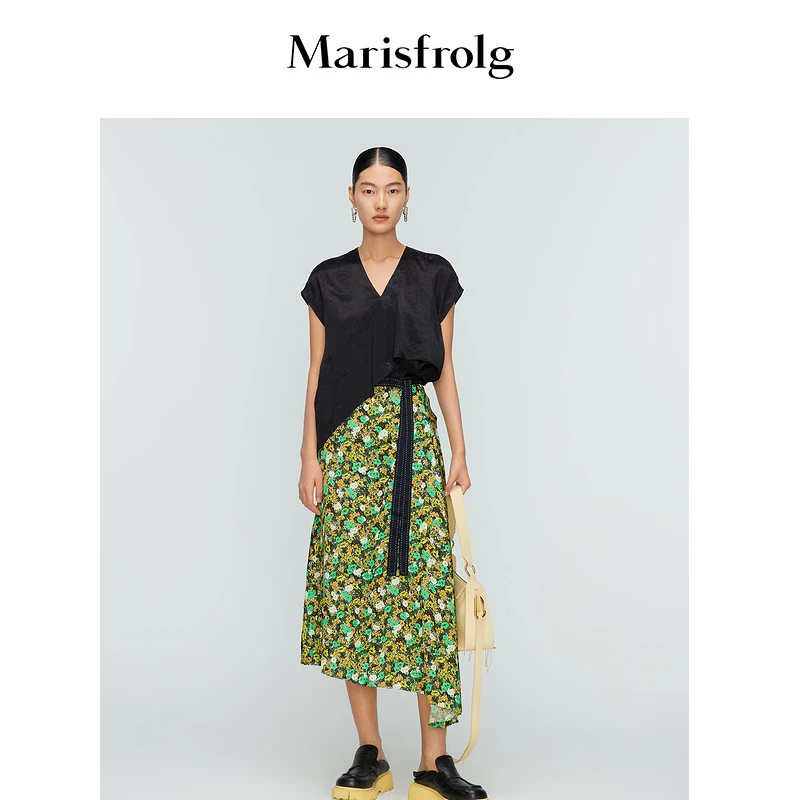 【晨晨甄选】玛丝菲尔夏季新款小众森系仙气碎花半身裙